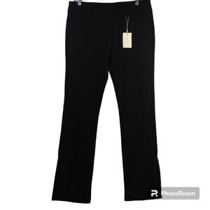 Bamans Women's Black Bootcut Pull-On Dress Pants Office Size L
